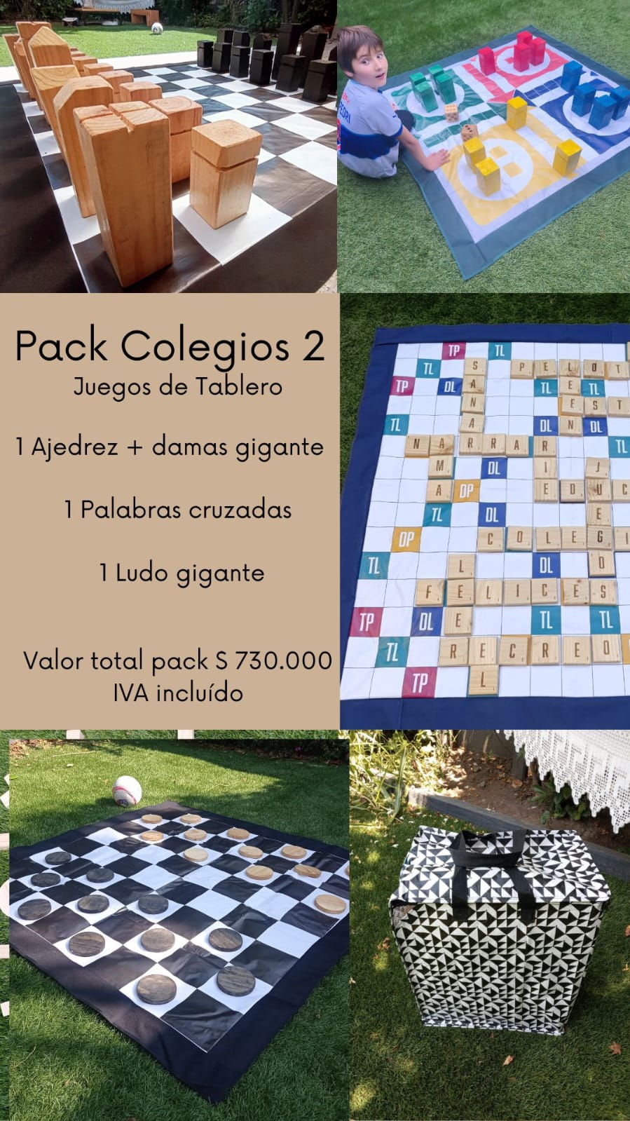 Pack Colegios 2 - Juegos de Tablero gigantes